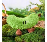 DAFORERAL Plush Fruit Cat Toy With Catnip, Interactive Crinkle & Squeaky Chew Pillow For Cats and Kittens (cucumber)
