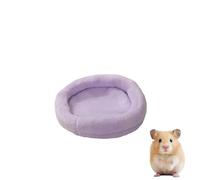 DAFORERAL Plush Hamster Bed Mat, Round Cotton Pad, Cozy Cushion for Winter Small Pets and Rodents (A1,Medium)