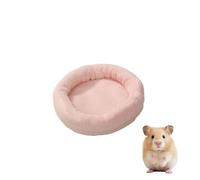 DAFORERAL Plush Hamster Bed Mat, Round Cotton Pad, Cozy Cushion for Winter Small Pets and Rodents (A2,Small)