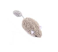 DAFORERAL Plush Mouse Cat Toy with Catnip, Colorful Curly Fleece Interactive Kicker for Indoor Cats Boredom Relief (Grey)