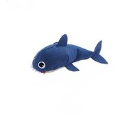 DAFORERAL Plush Shark Cat Toy with Catnip and Crinkle Paper, Durable Linen Fabric for Kicking and Chewing - Soft and Engaging Self-Play Cat Toy (V3)