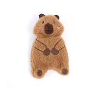DAFORERAL Plush Squeaky Crinkle Bear Dog Toy - Durable Interactive Chew Toy with Dual Sounds, Cute Embroidered Design for Small Dogs & Puppies