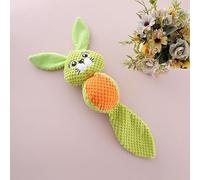DAFORERAL Plush Squeaky Dog Chew Toys, Soft Corn Fleece Interactive Toy for Puppies, Durable Biting and Playtime Accessory for Small and Medium Dogs, Perfect for Teething and Fun Activities (green)