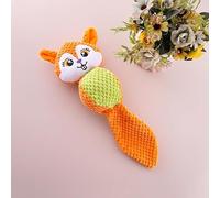 DAFORERAL Plush Squeaky Dog Chew Toys, Soft Corn Fleece Interactive Toy for Puppies, Durable Biting and Playtime Accessory for Small and Medium Dogs, Perfect for Teething and Fun Activities (orange)