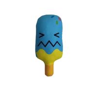 DAFORERAL Plush Squeaky Ice Cream Dog Toy, Soft Stuffed Puppy Chew Toy with Embroidery Details for Small Dogs and Cats (V2)