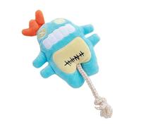 DAFORERAL Sea Monster Cotton Rope Pet Toy, Interactive Tug and Chew Plush for Puppies and Small Dogs, Durable Soft Toy for Cats and Dogs, Fun Indoor Play to Relieve Boredom and Teething Stress (blue)