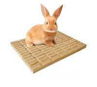 DAFORERAL Small Pet Nail Grinding Board, Natural Pine Chew Toy for Rabbits Chinchillas Hamsters Squirrels, 27x20x1.5cm Wooden Foot Pad for Cage Use
