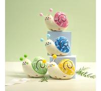 DAFORERAL Snail Plush Dog Toy for Chewing and Teething, Small Soft Squeaky Pet Toy for Puppies, Cute Interactive Toy for Boredom Relief (4 colors)