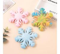 DAFORERAL Snowflake Shape Dog Chew Toy for Large Dogs, Durable Silicone Interactive Toy for Corgi Border Collie, Teeth Cleaning Training Play (3 colors)