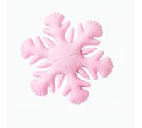 DAFORERAL Snowflake Shape Dog Chew Toy for Large Dogs, Durable Silicone Interactive Toy for Corgi Border Collie, Teeth Cleaning Training Play (pink)