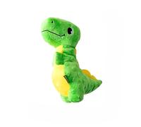 DAFORERAL Squeaky Dinosaur Dog Toy, Plush Chew Toy for Small and Medium Dogs with BB Squeaker and Crinkle Sound (Green (21.5 * 12cm))