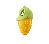 DAFORERAL Squeaky Vegetable Dog Toy, Cute Carrot Corn Eggplant Design for Small Dogs Puppy Teething Chew and Self-Play Training (corn)