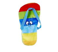 DAFORERAL Summer-Themed Plush Squeaky & Crinkle Dog Toys - Chew & Teeth-Cleaning Interactive Toy for Small & Large Dogs, Multiple Fun Designs (Slippers)