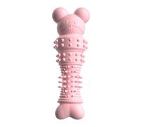 DAFORERAL TPR Bear Shape Dog Chew Toy, Cute and Durable Teething Stick for Small Dogs and Cats, Teeth Cleaning Puppy Chew Toy, Easy to Grip and Clean (pink)