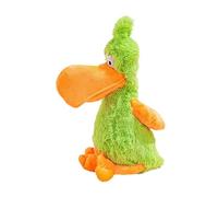 DAFORERAL Tropical Bird Plush Squeaky Dog Toy with Shaking Sound, Treat Dispensing Interactive Snuffle Toy for Small & Medium Dogs, Soft Stuffed Enrichment Toy (Green,S:13 * 20 * 35CM)