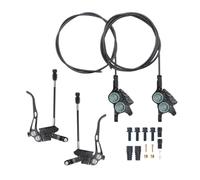 DAFSXZQR IIIPRO 4-Piston Mountain Bike Hydraulic Disc Brake Lightweight Split-Type Caliper With Internal Routing Compatible With MTB(PEERAGE4 Black)