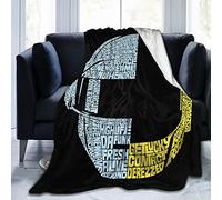Daft Music Punk Band Throw Blanket Soft Flannel Cozy Blankets Decor for Bed Couch Living Room Travel Outdoor 50"X40"