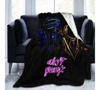 Daft Music Punk Band Throw Blanket Soft Flannel Cozy Blankets Decor for Bed Couch Living Room Travel Outdoor 60"X50"