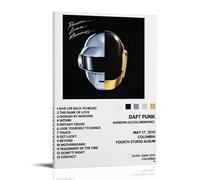 Daft Punk Album Random Access Memories Poster Canvas Wall Art Aesthetic Cover Poster Modern Art Painting for Living Room 16x24inch(40x60cm) Frame-style