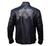 Daft Punk Electroma Get Lucky Sheep Leather jackett,XXS-3XL - Black -