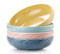 Dafuceramic 8.5Inch Pasta Bowls, 36OZ Serving Bowls, Salad Bowls Set of 4 Ceramic Sturdy & Stackable, Ideal for Housewarming, Festivals
