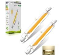 DafuDaGui R7S LED Bulb 78mm 10W Dimmable - Natural White 4000K - 1000LM Equivalent to J78 100W Linear Halogen Bulbs - 360° Flood Light for Cozy Ambience - Flicker-Free, 210-240V (2 Pack)