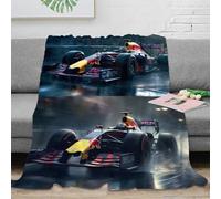 DAFUfbw 3D Bull Racing Flannel Blanket for Bed Super Soft Formulaone Blanket for Fall & Winter, No Pilling, No Shedding, Lightweight Decorative Fuzzy Plush Bedding for Couch