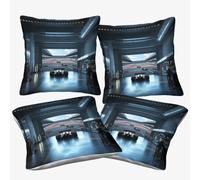 DAFUfbw 50x50cm, 4pcs Throw Pillow Covers Formulaa Racing - No Insert I Racing Car Microfiber Square Cushion Covers I Machine Washable | Indoor Use Only