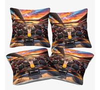 DAFUfbw Astonmarting Racing Throw Pillow Cover 40x40cm, 4pcs, Pit Stop Pillow Cases Cushion Cover for Living Room Couch Sofa Home Decor