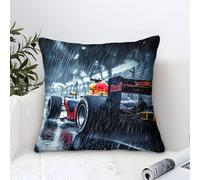 DAFUfbw Bulls Racing Themed Microfiber Cushion Cover, 50x50cm Formulaone Decorative Square Throw Pillow Case for Couch Livingroom Sofa Bed