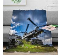 DAFUfbw Chinook Fleece Blanket 50x60inch(127x152cm), Seamless Soft Cozy 3D Jacquard Flannel Blanket Military Helicopter Extra Large for Bed, Sofa, Couch, Travel & Camping