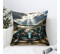 DAFUfbw Cushion Cover 50x50cm Formulaa Racing, Microfiber Pillow Cover Decorative Pit Stop Throw Pillows Farmhouse Decor for Home Cushion Case