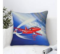 DAFUfbw Cushion Cover Air Show Gifts, Room Decor Red Arrows Plane Home Decorations Throw Pillow Case Skull Bedroom Livingroom Couch Sofa 50x50cm