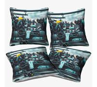 DAFUfbw Cushion Covers Formulaa Racing, Square Pillow Cover 50x50cm, 4pcs with Pit Stop Pattern Home Decorations Cushions for Livingroom Couch Sofa Decor Throw Pillow Case