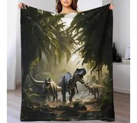 DAFUfbw Dinosaur Jurassic Period Fleece Blanket Sofa Throw - Fluffy Soft Warm Versatile T-Rex Blanket for Sofa/Couch/Bed Throw/80x90inch(200x230cm) Eco-Friendly Recycled Fleece Blankets