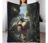 DAFUfbw Dinosaur Jurassic Period Fleece Blanket Sofa Throw - Fluffy Soft Warm Versatile T-Rex Blanket for Sofa/Couch/Bed Throw/80x90inch(200x230cm) Eco-Friendly Recycled Fleece Blankets