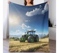DAFUfbw Extra Large Soft Fleece FT Tractor Throw Blanket, 40x50inch(100x130cm) Stylish Johndeer Printed Throw Blankets for Couch, Fuzzy Cozy Lightweight for All Season