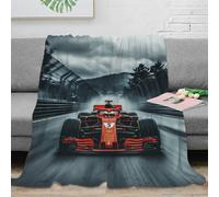 DAFUfbw Ferrarii Racing Fleece Blanket 50x60inch(127x152cm), Seamless Soft Cozy 3D Jacquard Flannel Blanket Formulaone Extra Large for Bed, Sofa, Couch, Travel & Camping