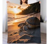 DAFUfbw Fleece Blanket Tortoise - 3D Print Decorative Camel Throw Blankets 80x90inch(200x230cm) for Couch & Bed, Soft And Cozy Warm Plush Fluffy Turtles Blanket All Seasons Suitable
