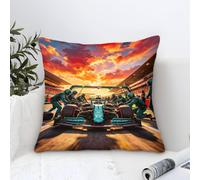 DAFUfbw Formulaa Racing Cushion Covers 45x45cm Pit Stop Decorative Throw Pillow Covers for Sofa Summer Outdoor Decor