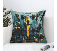 DAFUfbw Formulaa Racing Cushion Covers 45x45cm, Pit Stop Throw Double Printed Pillow Case Formulaa Racing Accent Pillow Covers