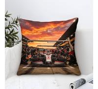 DAFUfbw Formulaa Racing Throw Pillow Cover 45x45cm, Soft Decorative Pit Stop Throw Pillowcases Cushion Case for Home Decor Living Room Bed Couch Car