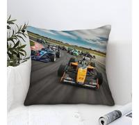 DAFUfbw Microfiber Cushion Covers 40x40cm, One Sided Print Super Racing Car Throw Pillows Square Cushion Cover Formulaone Throw Pillow Cases House Decor