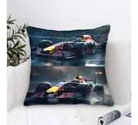 DAFUfbw Microfiber Cushion Covers 45x45cm Bulls Racing Decorative Square Throw Pillow Covers for Home Formulaone Decor Living Room Bedroom Sofa Couch