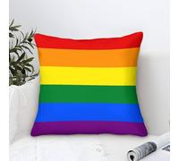 DAFUfbw Rainbow Flag Cushion Covers 45x45cm Square Throw Pillow Case Pride Month Accent Pillow For Outdoor Patio Garden Blench Living Room Sofa Farmhouse Decor