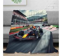 DAFUfbw Sherpa Bull Racing Throw Blanket for Couch Sofa - Fleece 3D Tufted Fuzzy Soft Cozy Blanket for Bed, Thick Warm Formulaone Blanket 40x50inch(100x130cm) for All Seasons