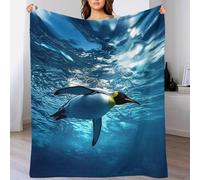 DAFUfbw Super Soft Throw Blanket Emperor Penguin Premium Silky Flannel Fleece 3D Antarctic Animals Lightweight Bed Blanket 50x60inch(127x152cm) All Season Use