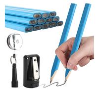 dafuhao 12Pcs Carpenters Pencils, 17CM Flat Carpenter Pencils with Sharpener, Woodworking Octagonal Joiners Pencil with Retractable Pen Cover for Marking Timber and Building Materials DIY Use