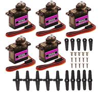 DaFuRui 5pack MG90S Servo Motor， Mini 9G MG90S Micro Servo Metal Geared Motor for Arduino RC Robot Helicopter Airplane Boat Controls