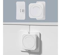 DAFUWENG Child Safety Cupboard Locks -18 Pack, Adjustable Cupboard Locks for Children Baby for Drawer, Cabinets, Fridge, Easy Install, One Click Control, Strong Adhesive, Traceless, Soft Safe (White)